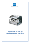 Instruction Of Use For Reneka Espresso Machines