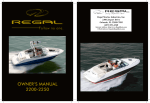 Regal 2200 Owner`s manual