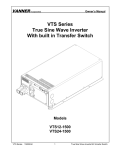Vanner VTS24-1500 Owner`s manual