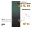 Mipro ACT-707 MB Instruction manual
