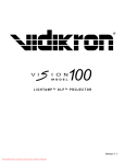 Vidikron Vision 100t Setup guide