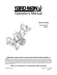 Yard Machines 663 Operator`s manual