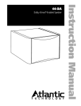 Atlantic Technology 4400 LR Instruction manual