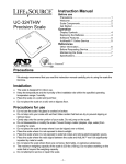 A&D UC-324THW Instruction manual