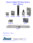 Zaxcom TRX992 User`s manual