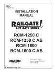Maxon RCM-1600C AB Installation manual