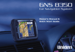 Uniden GNS8350 User`s guide