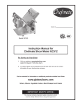 Chefmate GC512 Instruction manual