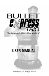 Bullet Express TRIO User manual