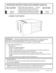 Mr. Heater 000 BTU Blue Flame Heaters Operating instructions