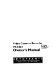 Magnavox VRX463 Owner`s manual