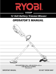 Ryobi 155VP Operator`s manual