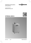 Viessmann VITOCAL 200-G Operating instructions