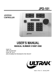 Ultrak JPD-100 User`s manual