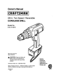 Craftsman 315.111610 Owner`s manual