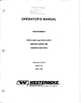 Westerbeke 4.5 KW BGC -60Hz Operator`s manual