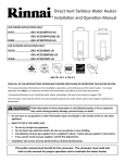 Direct Vent Tankless Water Heater Installaon and Operaon Manual