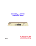 Cabletron Systems CyberSWITCH CSX202 Installation guide