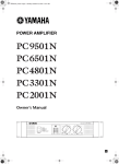 Yamaha PC3301N Owner`s manual