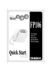 Uniden FP106 Owner`s manual