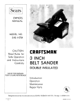 Craftsman 315.11701 Owner`s manual