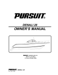 PURSUIT Denali 28 Owner`s manual