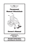 Everest & Jennings Paramount Owner`s manual