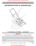 Yard-Man 11A-108Q401 Operator`s manual