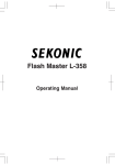 Sekonic FLASH MASTER L-358 Instruction manual
