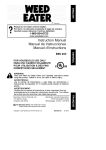 Weed Eater EBV 200 Instruction manual