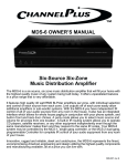 Channel Plus MCS-2A Owner`s manual
