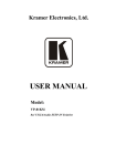Avenview VGA-VS-8X1 User manual