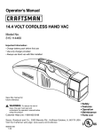 Craftsman 315.114460 Operator`s manual