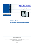 U-Line SP 18 Installation guide