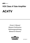 Vox AC4TV Owner`s manual