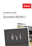 Rinnai Symmetry RDV3611 Installation guide