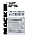 Mackie 1642-VLZ PRO Owner`s manual