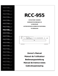 Rotel RCC-955 Owner`s manual