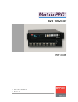 Barco MatrixPRO- II Instruction manual