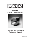 SATO M-8400 Operator`s manual