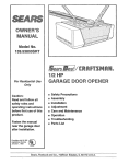 Craftsman 139.53800SRT Operating instructions