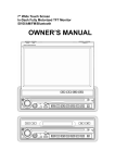 Dolby Laboratories 7" Wide Touch Screen Owner`s manual