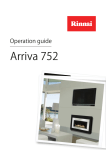 Rinnai Arriva 752 Operating instructions