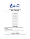 Avanti WCR682SS-2 Instruction manual