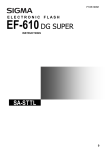 Sigma EF-610 - SA-STTL Instruction manual
