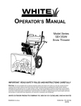White Outdoor SB1350W Operator`s manual