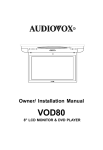 Audiovox 128-5495E Installation manual