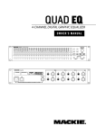 Mackie quad eq Owner`s manual