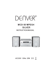 Denver MCD-50 MPEG4 Silver Instruction manual