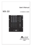 Alto MX-30 User`s manual